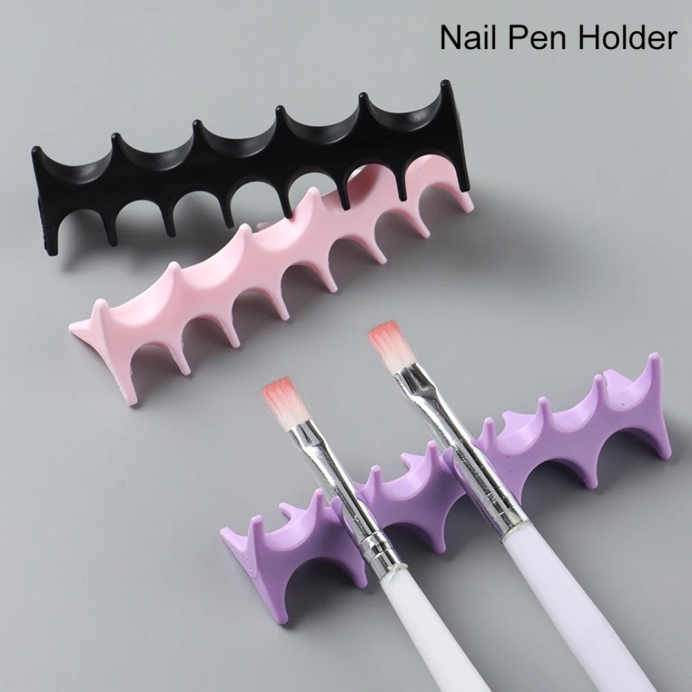 Nail Art Vector - ที่วางปากกาซิลิโคนสำหรับทำเล็บ ที่วางแปรงเจลยูวี ที่จัดระเบียบเครื่องสำอาง ที่วางปากกาเพ้นท์เล็บ ที่วางอุปกรณ์ทำเล็บ