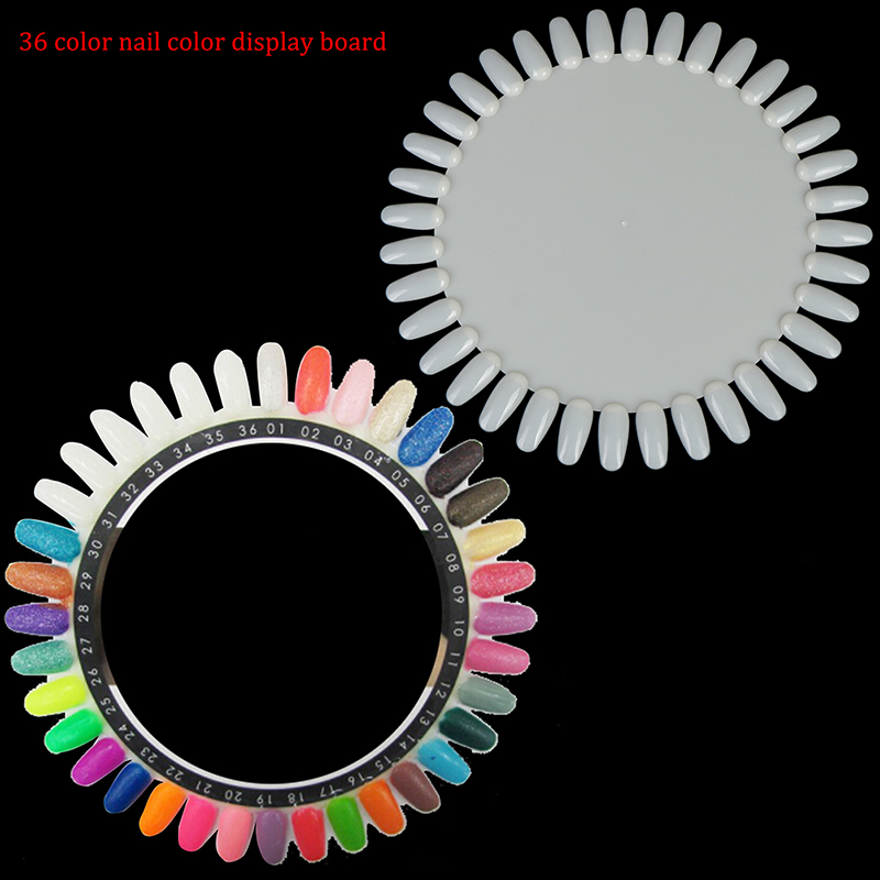 Nail Art Zone - Z. 36 สี ชุดสีเจลทาเล็บแบบกลม พร้อมแผ่นแสดงสีสำหรับทำเล็บปลอม
