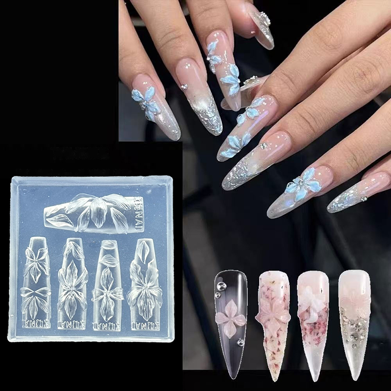 Nail Art Zone - Z. แม่พิมพ์เล็บลายดอกไม้ 3 มิติ DIY อุปกรณ์ทำเล็บซิลิโคน