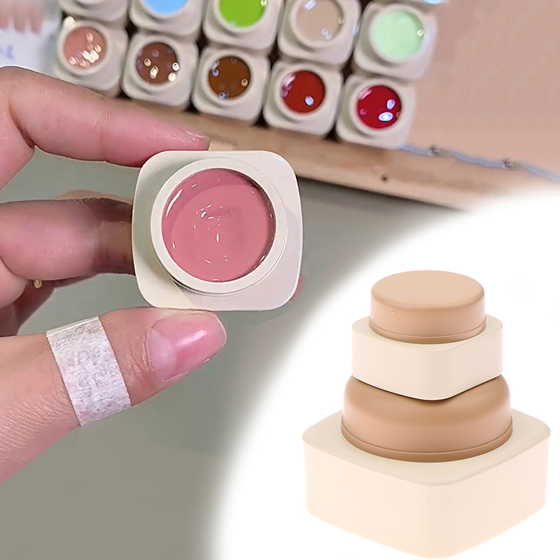 Nail Art Halal - กระปุกพลาสติกเปล่าทรงสี่เหลี่ยมขนาด 5/20 กรัม สำหรับใส่เครื่องสำอาง ครีมทาหน้า เจลทาเล็บ