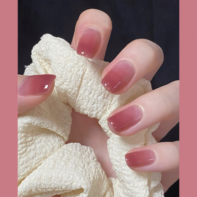 24 ชิ้นสั้นเล็บไล่โทนสีด้วยกาว - Nail Art Simple Elegant บทวิจารณ์และราคา