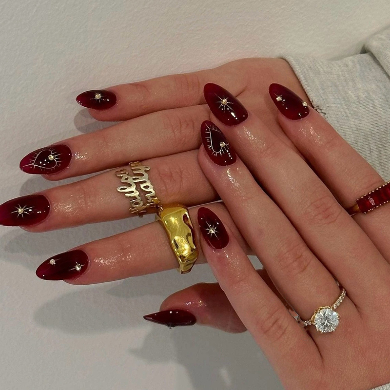 เล็บปลอมแบบกดติด 10 ชิ้น สไตล์ - Nail Art Simple Elegant บทวิจารณ์และราคา