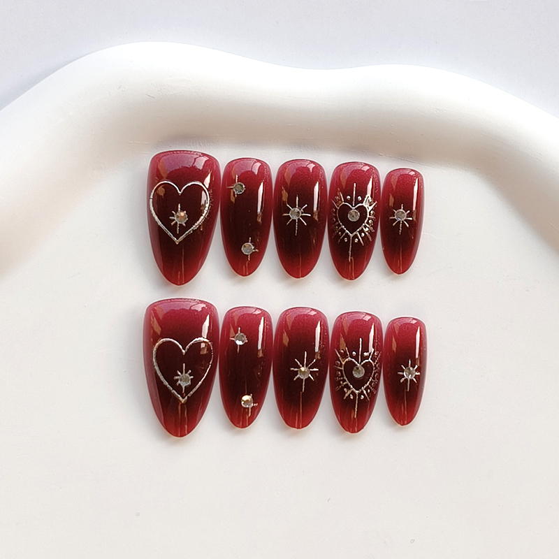 เล็บปลอมแบบกดติด 10 ชิ้น สไตล์ - Nail Art Simple Elegant บทวิจารณ์และราคา