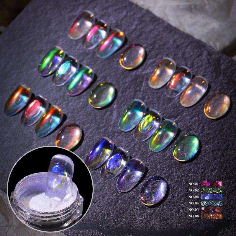 Z. ผงสีเจลโครเมี่ยมประกายรุ้งใ - Nail Art Zone บทวิจารณ์และราคา