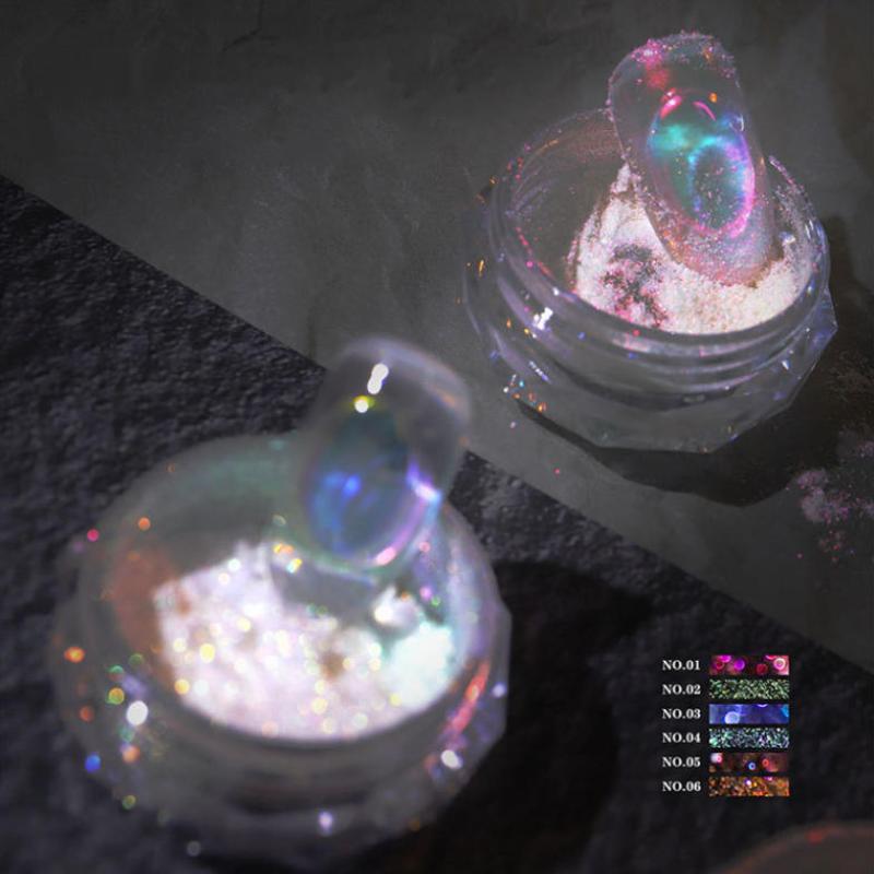 Z. ผงสีเจลโครเมี่ยมประกายรุ้งใ - Nail Art Zone บทวิจารณ์และราคา