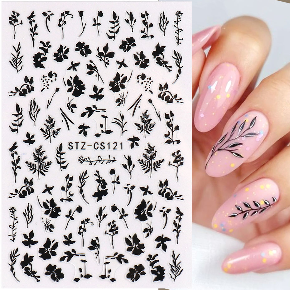 2pcs 3D ดอกไม้ที่เรียบง่าย Lea - Nail Art Simple Elegant บทวิจารณ์และราคา