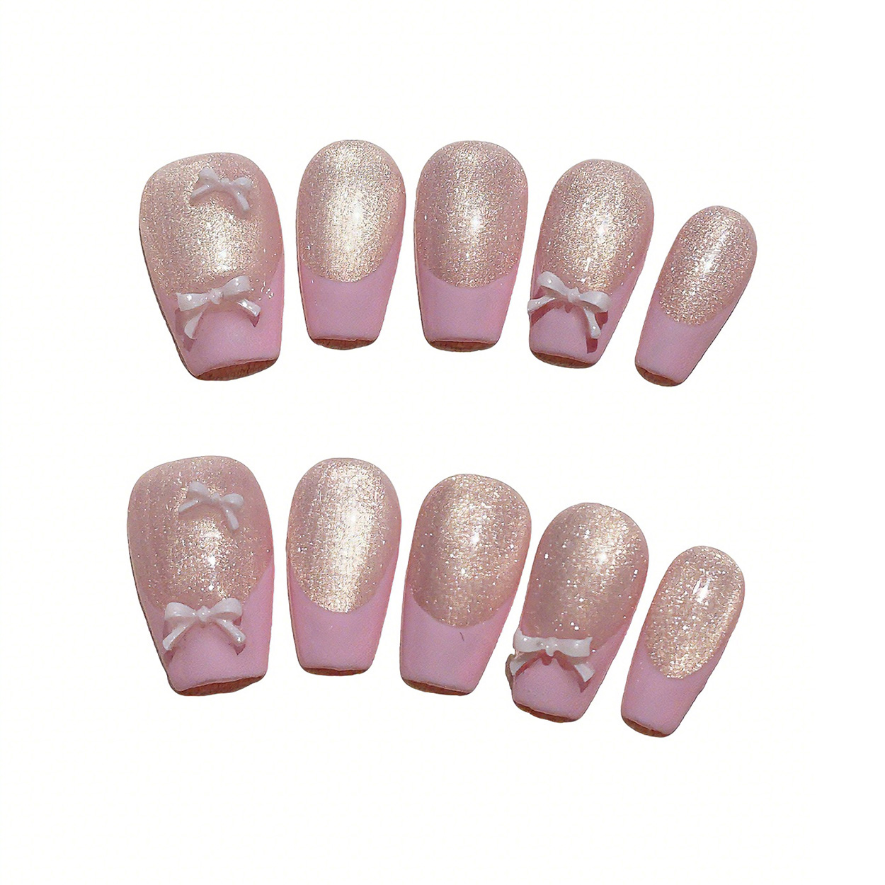 ชุดเล็บปลอมแบบกดติด 10 ชิ้น รู - Nail Art Simple Elegant บทวิจารณ์และราคา