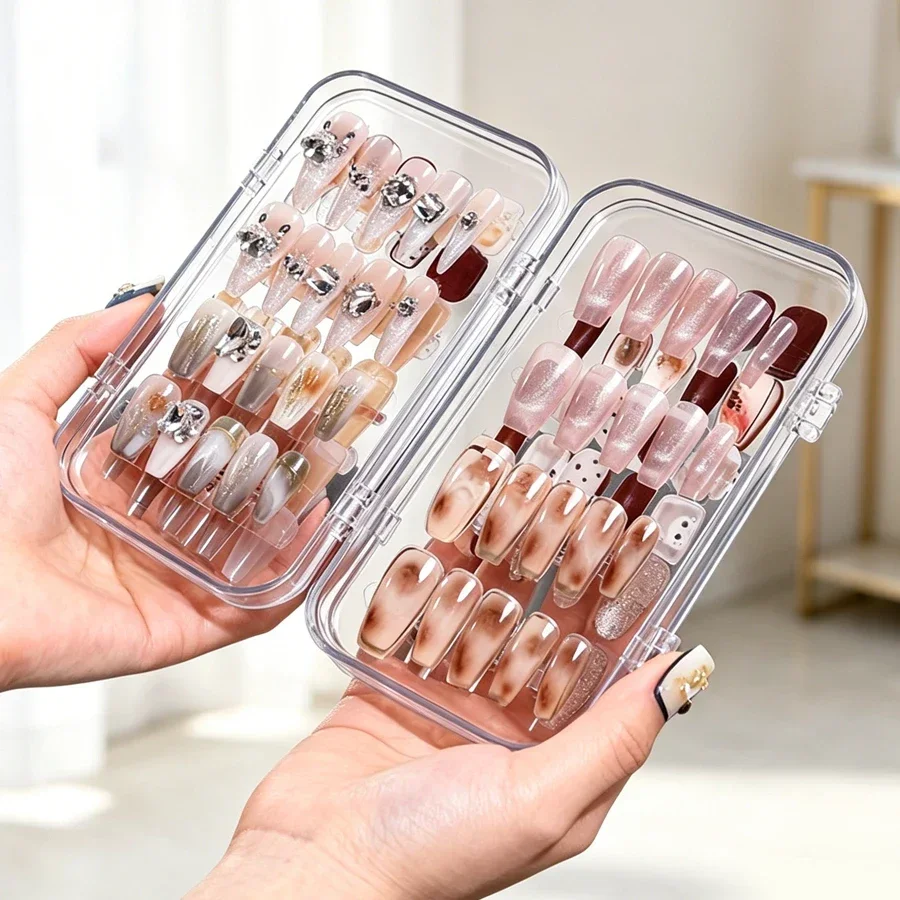 กล่องเก็บเล็บปลอมแบบพับได้ ป้อ - Nail Art Vector บทวิจารณ์และราคา