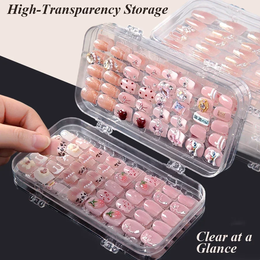 กล่องเก็บเล็บปลอมแบบพับได้ ป้อ - Nail Art Vector บทวิจารณ์และราคา
