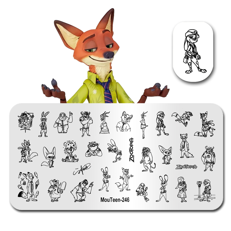 MouTeen-246 Disney ขนาดใหญ่ Zo - Nail Art Zootopia บทวิจารณ์และราคา